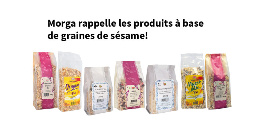 Morga rappelle les produits à base de graines de sésame